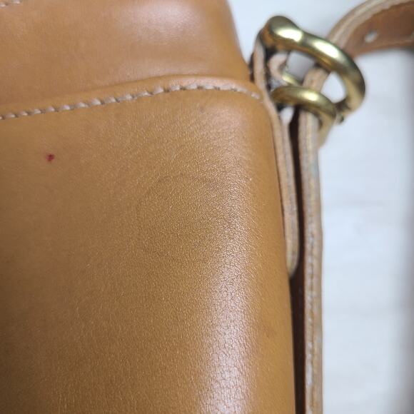 Vintage Old Coach Equestrian Zip Crossbody Shoulder Bag Toffee Leather 9802 - Picture 6 of 11